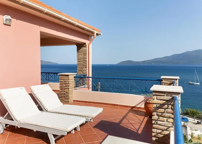公寓 Natassa Penthouse Sea View 30m From Sea
